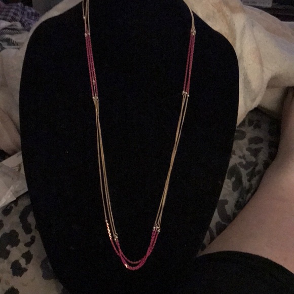 Lc Lauren Conrad red/gold chains